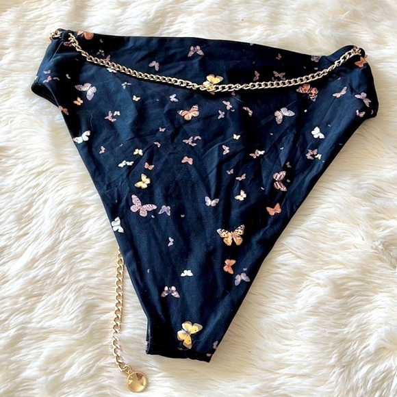WeWoreWhat Emily Butterfly Belted High Waist Bikini Bottom - Picture 6 of 8